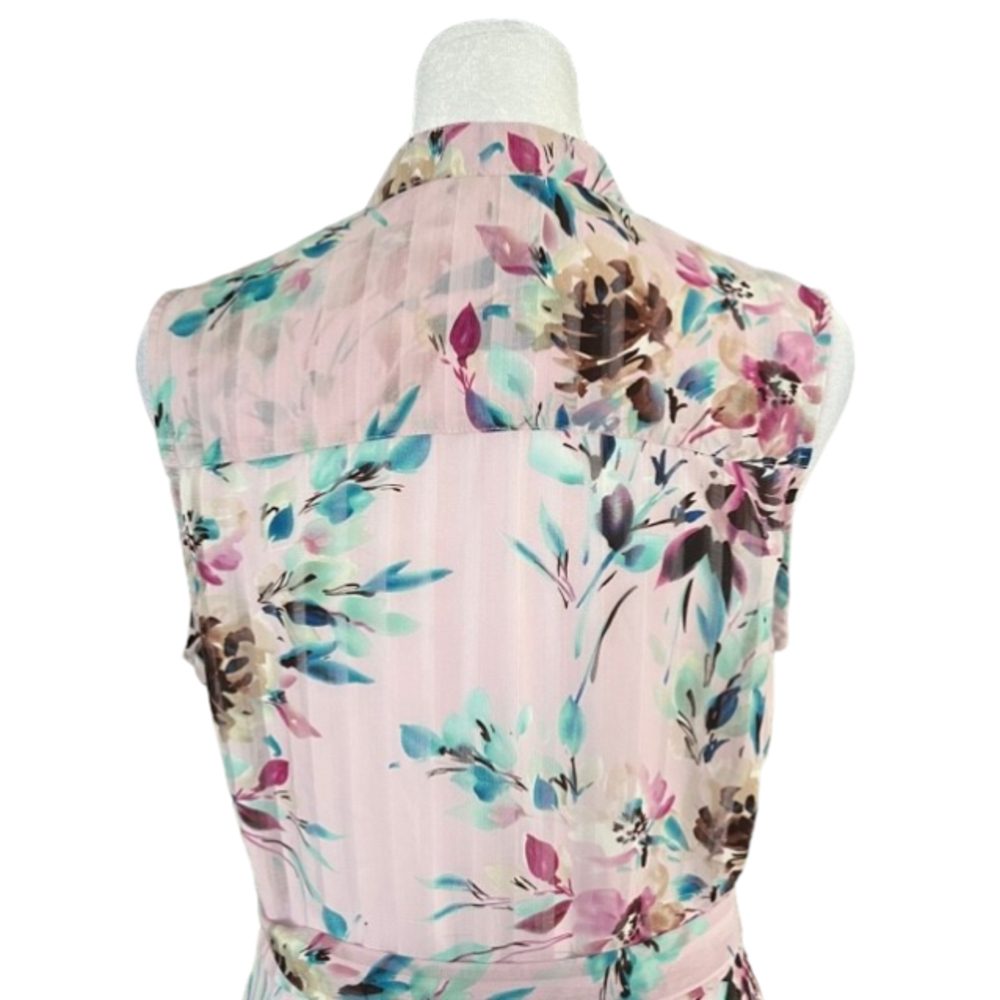 Nanette Lepore Sugar Plum Floral Pleated Dress Size 4 - Picture 11 of 12